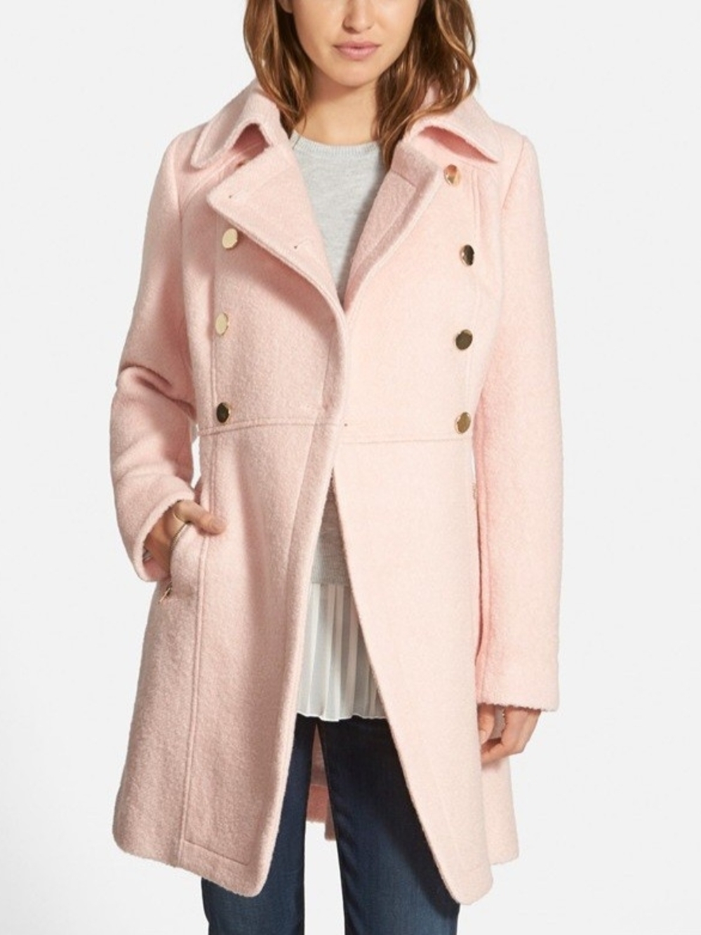 Y2k pink Guess wool blend coat Size medium